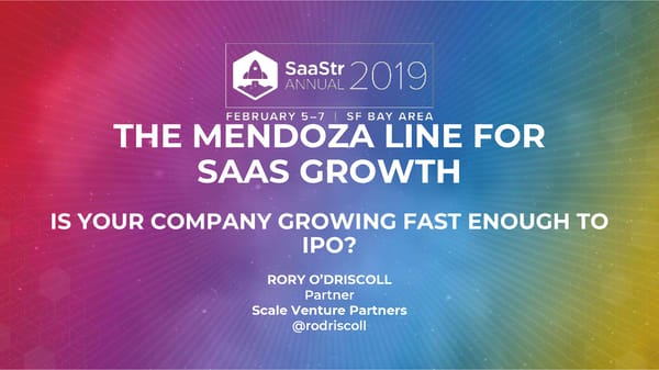 The Mendoza Line For SaaS Growth - Page 1